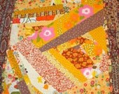 SALE Custom Baby Quilt Bedding Girls Boys Childs Patchwork Handmade OOAK Gift Pink Brown Monkeys Orange Green Animal Coupon Code