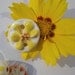 Handcrafted Porcelain Yellow Flower Connector