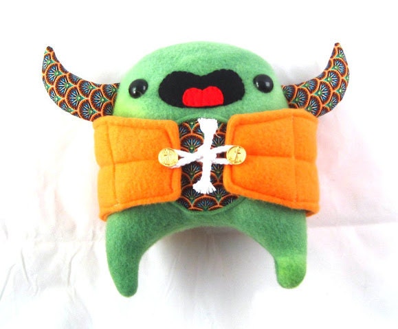 Floatee in Greens - Plush Monster with Life Jacket
