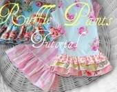 Whimsy Couture Sewing Pattern Tutorial ebook -- Single Double Triple Ruffle Capris And Pants -- many sizes PDF Instant