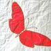 vintage butterfly pillow cover no. 22 in red