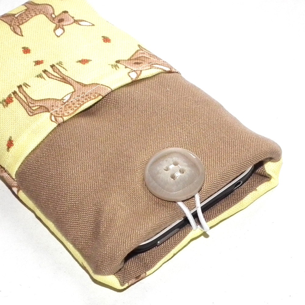 Little Fawn iPhone pouch with pocket for key, bank card, cash, etc