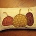 Small Primitive Folk Art Pumpkin Halloween Thanksgiving Pillow Autumn Fall Harvest Quilted Fabric Art