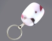 magnetic id badge holder a lanyard replacement cranberry, pink and white