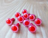 9mm Pink/Red/Albino Safety Eyes - 5 pairs Craft Eyes