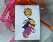 DIGITAL HALLOWEEN BAG Treat Treat Download Deco Witch  Printable gift bag Witch cat Moon Party favor Bag