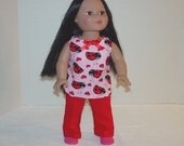 Two Piece Play Set for 18 inch dolls, handmade