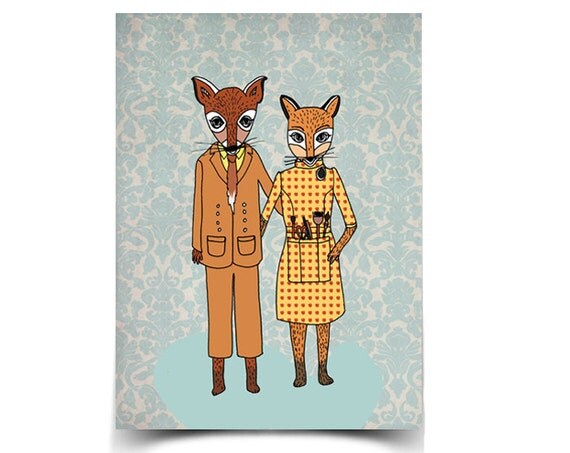 Fantastic Foxes - 8.5 x 11 Poster
