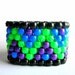 Kandi Cuff - Neon Zigzag Kandi Bracelet ,Blue, Green, Purple, Raver Plur Zig Zag