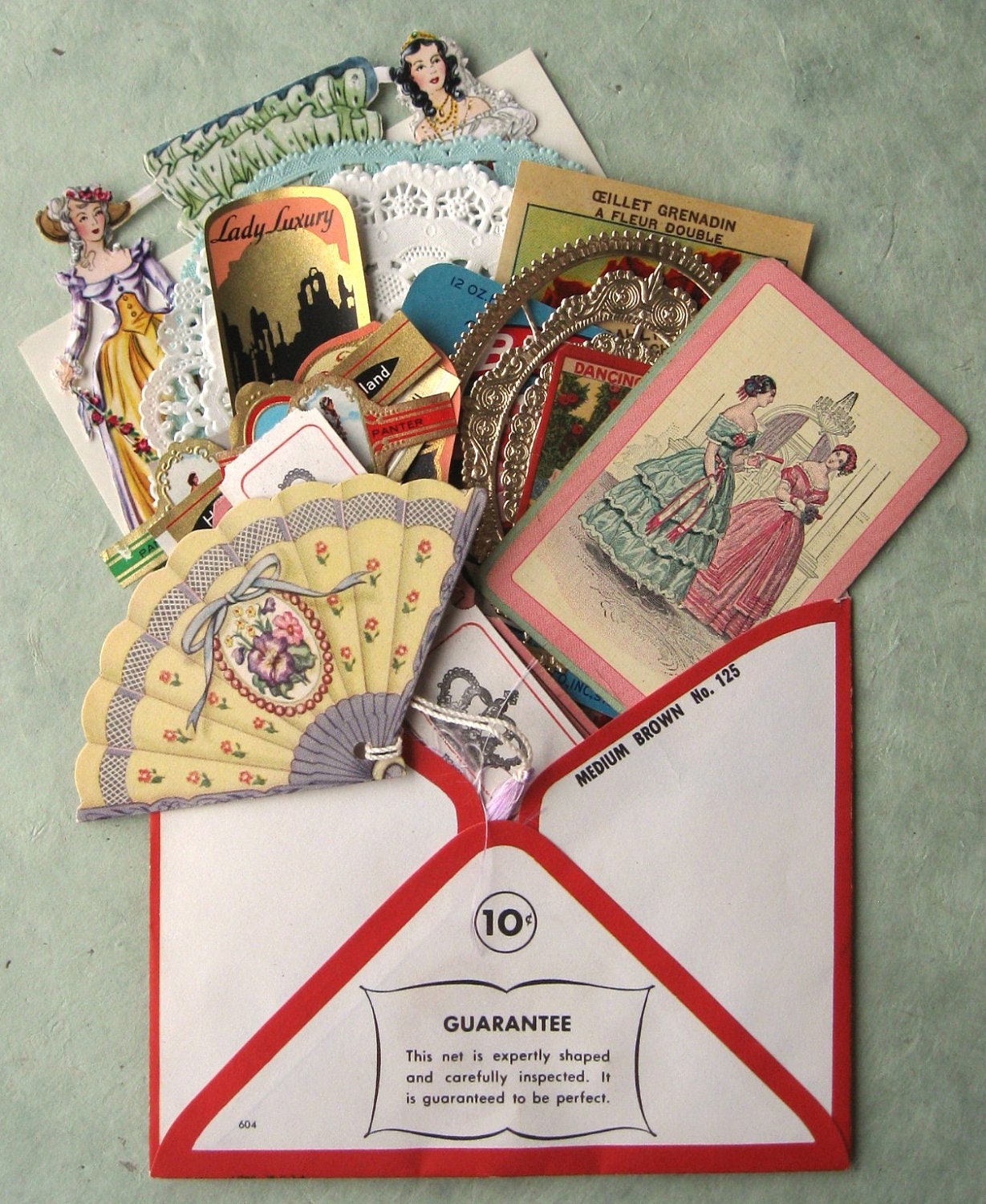 Fancy Lady Themed Ephemera Pack All Vintage 28 Pieces Mixed Media Supplies Beauty
