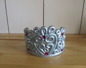 Silver, Gold, Pink or Black  fondant tiara cake topper
