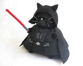 Star Wars Darth Vader Inspired Cat Pincushion cute felt kitty cat collectable or gift for animal lover...MADE-TO-ORDER