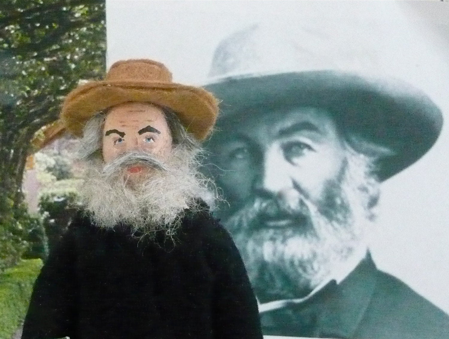 Walt Whitman Poetry Miniature Leaves of Grass Art Doll Collectible