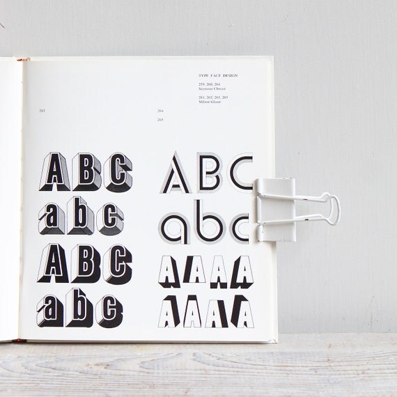 Vintage 1970s Graphic Design Book - Print, Advertising, Font