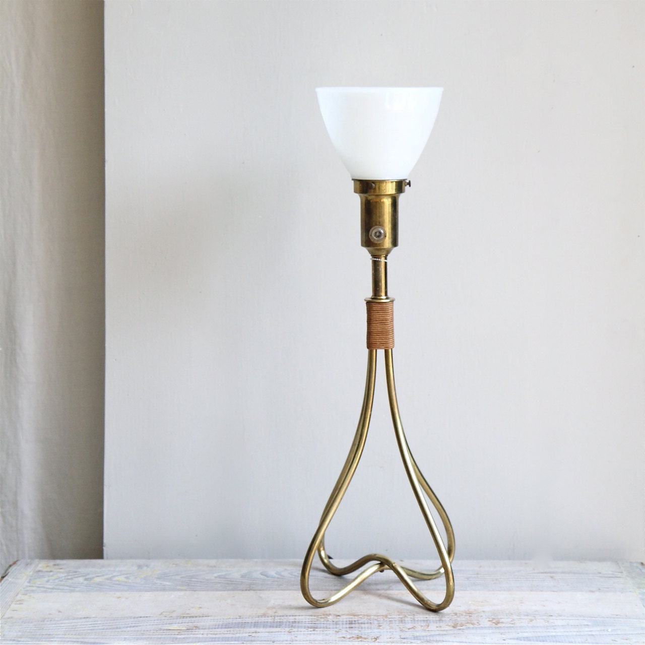 Vintage Mid Century Modern Brass Lamp