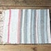 Vintage Woven Rag Rug 6 ft long  Runner / Cotton, Pastel