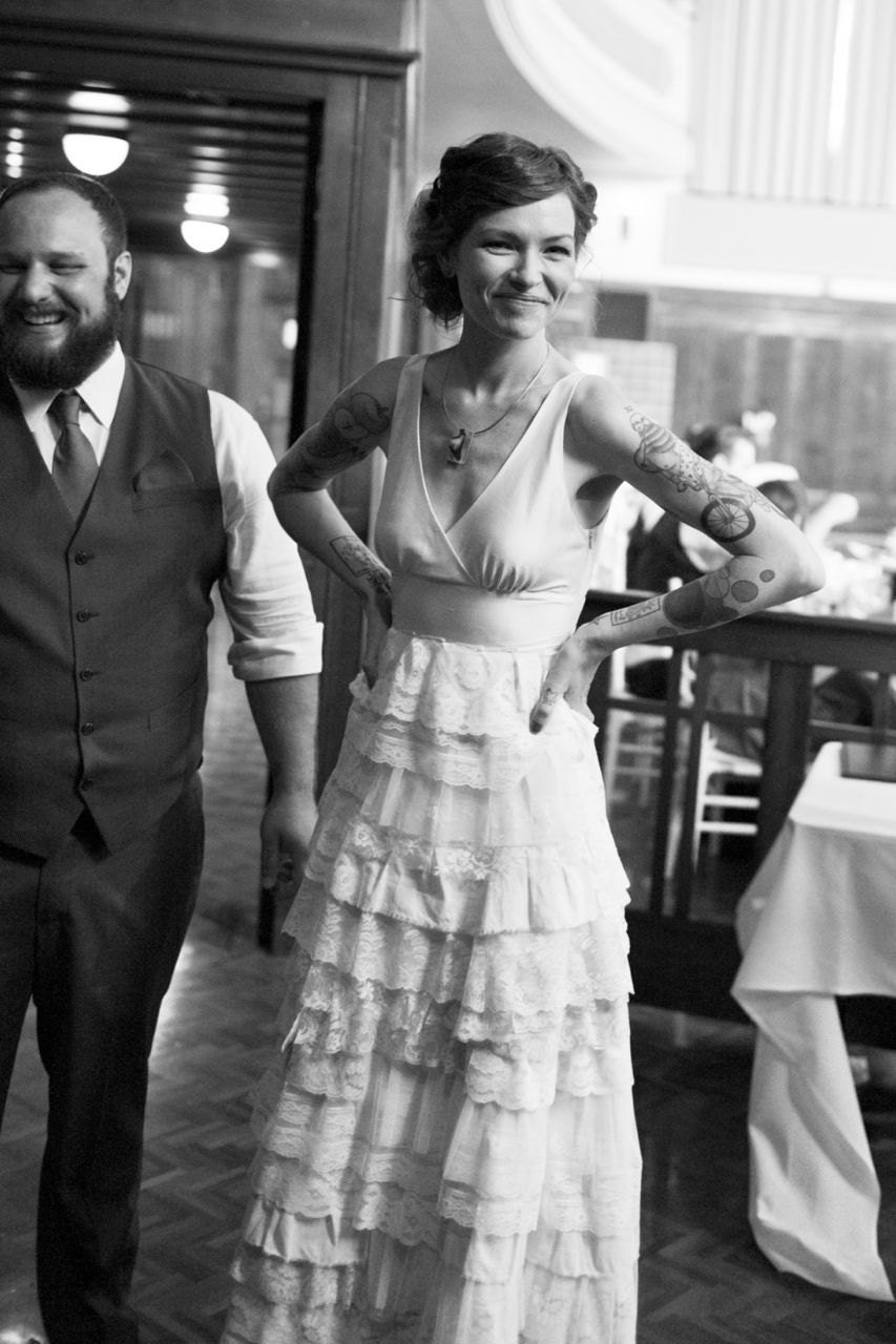Silk Layered Wedding Dress - Natureza Gown - Made to Order