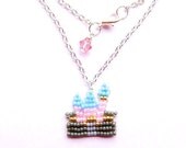 Sleeping Beauty's Castle Disneyland Beaded Necklace