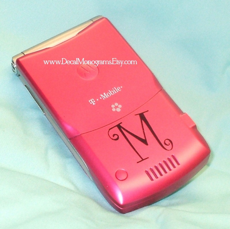 Set of 6 one inch initial monogram Vinyl Decals