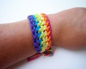 Rainbow Crochet Bracelet