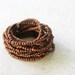 Natural Brown quality Wood round beads bracelet, 4 strings- perfect for layering, stretchy string