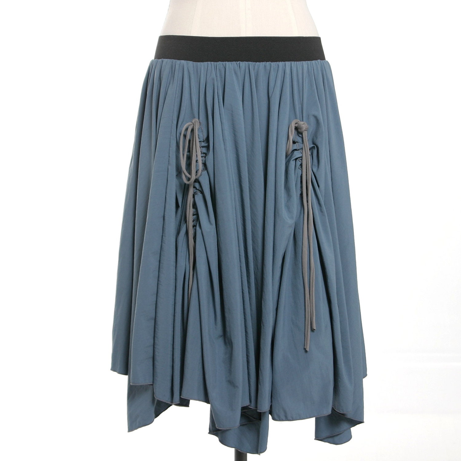 Slate Blue Bohemian Tie Skirt