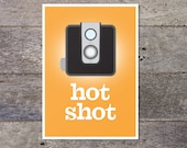 Hot shot - retro film camera poster