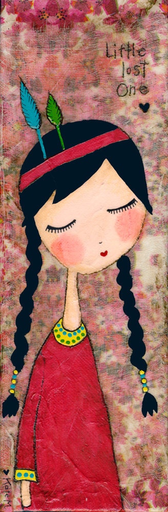 Feathered Girly PRINT Little Lost One