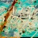 Rusty motel sign photography neon sign grunge guest room decor pumpkin orange aqua ghost motel summer vacation - Cab 8x10
