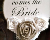 Here comes the bride double sided ring bearer wedding sign Il_170x135