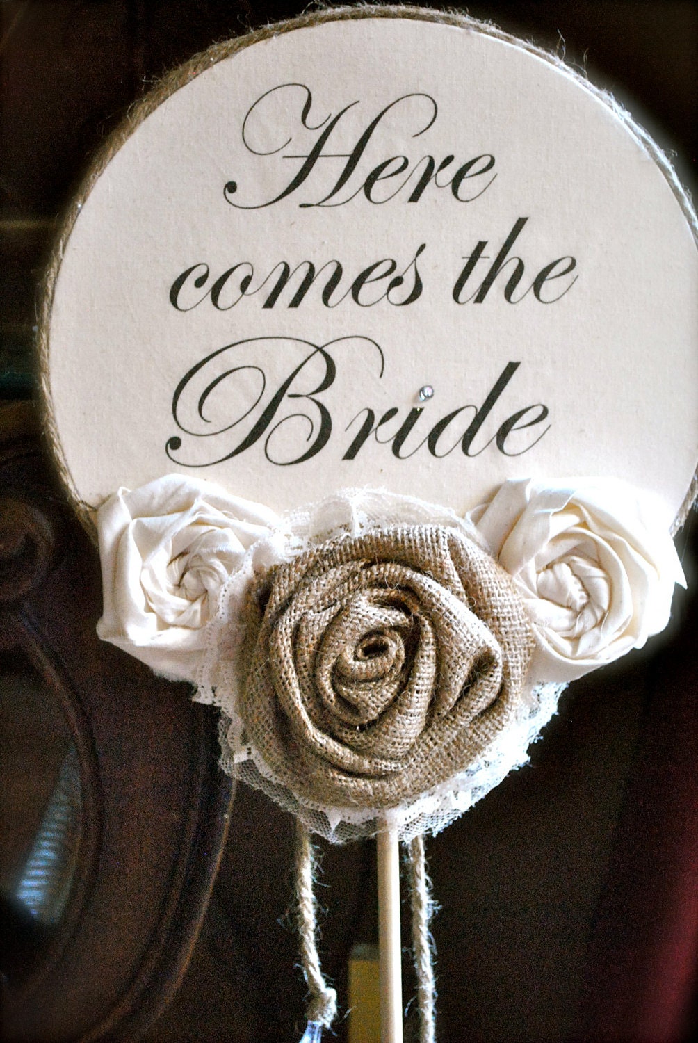 Here comes the bride double sided ring bearer wedding sign Il_570xn