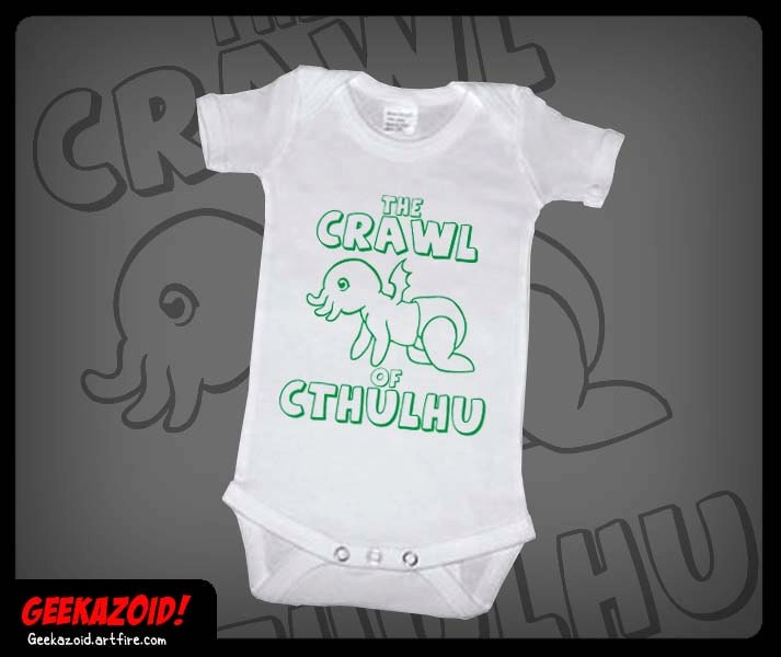 Crawl of Cthulhu Baby Onesie Lovecraft Humor