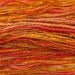 Mixed thread selection - hand dyed - orange, peach, light brown, red
