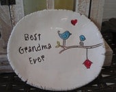 personalized dish - name of your choice - made to order for mom, grandma, friend, nana, mimi, teacher, sister
