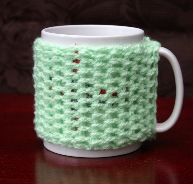 Light Green Crochet Mug Warmer/Cozy