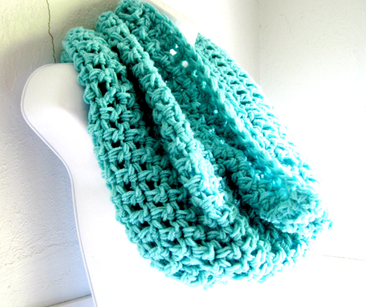 Infinity Scarf Cowl-Mint Green Seafoam Green  Extra Large Chunky Scarf   "Buy one get one 50% off lowest price"