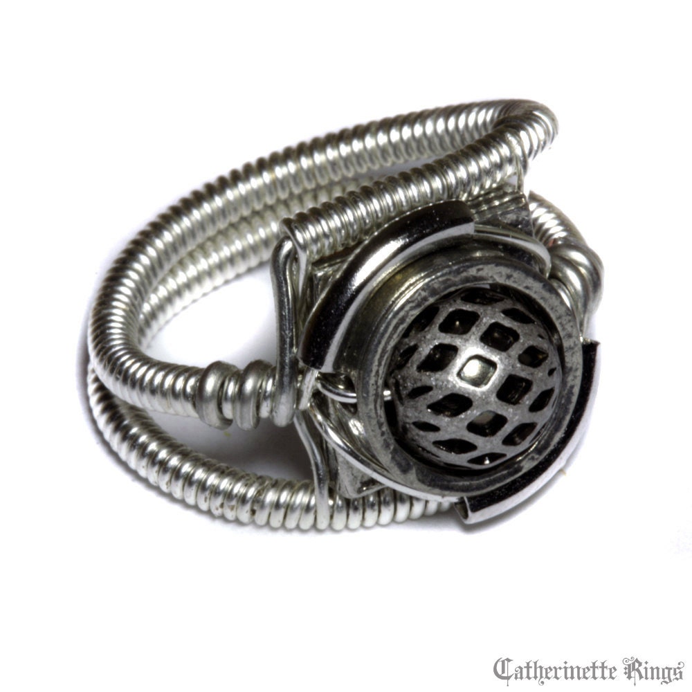 Steampunk Jewelry - RING - Silver tone (Custom size available - see description)