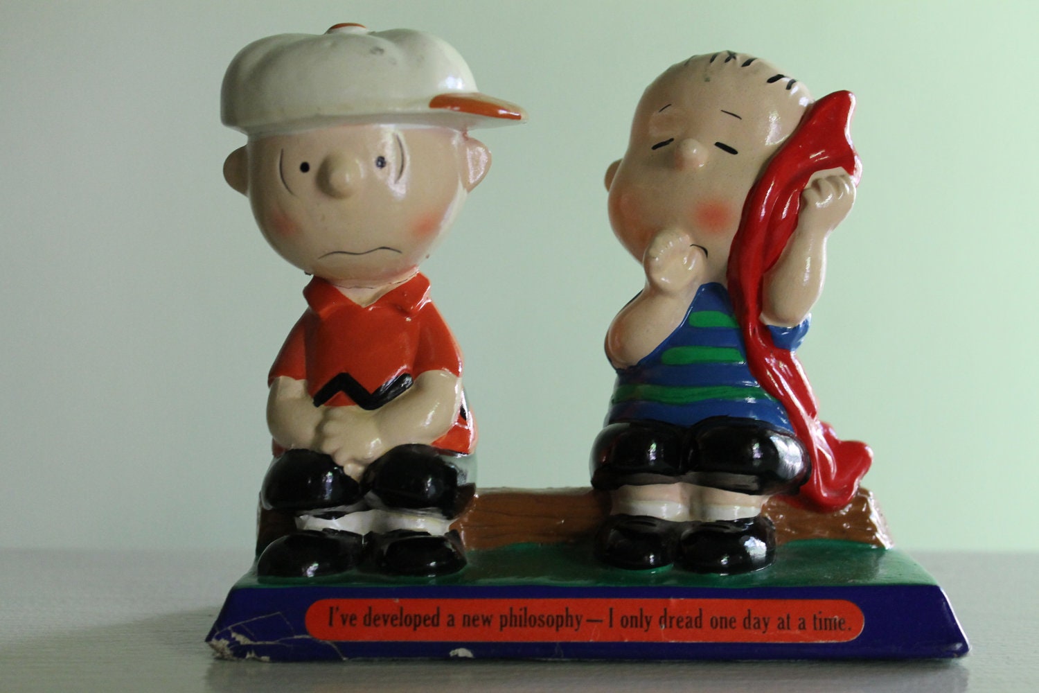 Vintage Peanuts Charlie Brown & Linus Figurescene