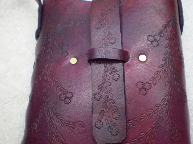 Plum Pouch Bag - Gently Aged