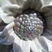 Recycled Garden Yard Art Glass Flower - Gray Ghost