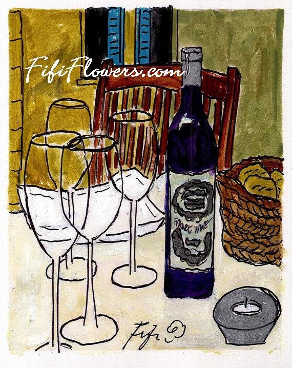 French Wine and Bread