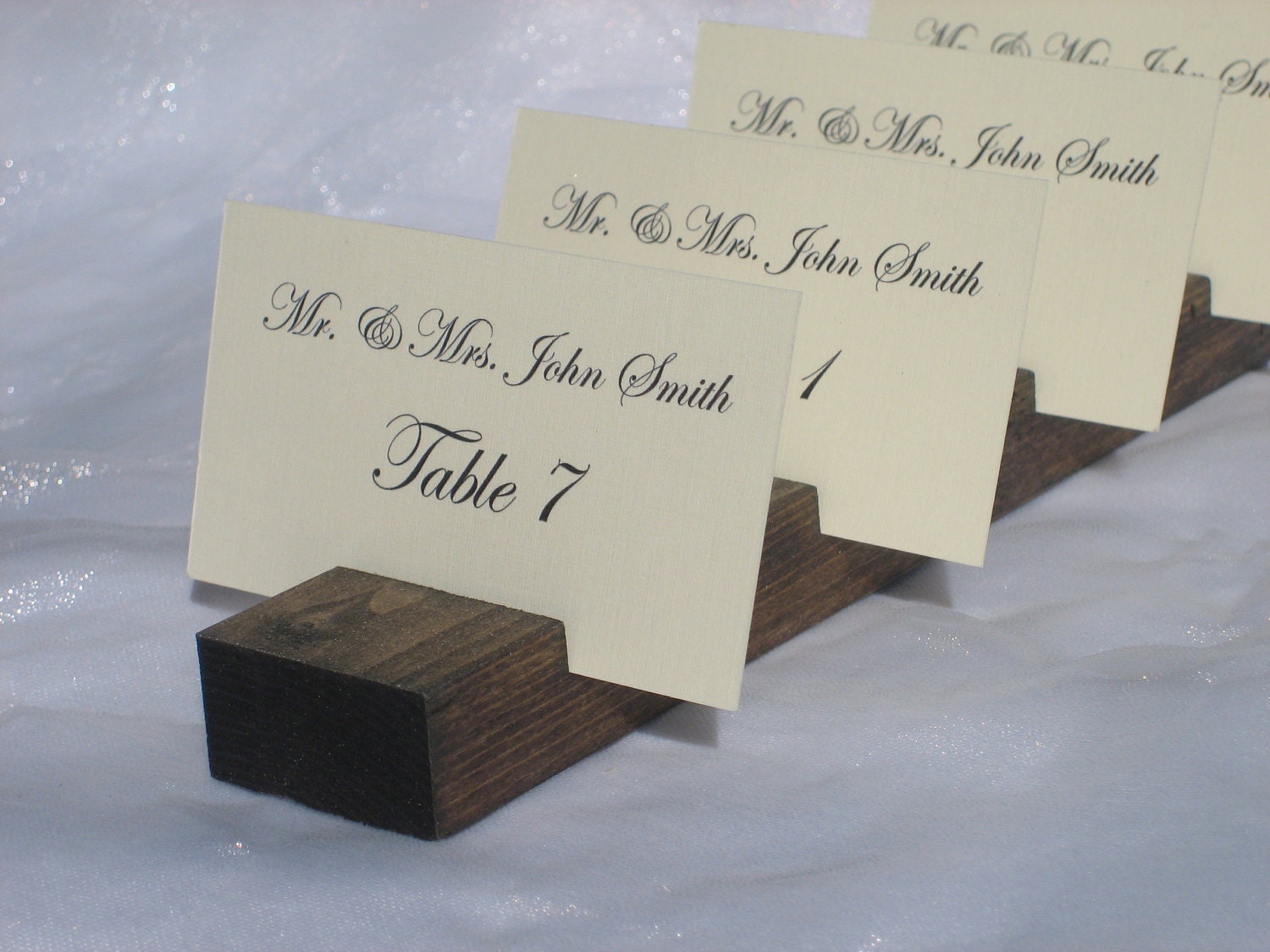 Rustic  Wedding Wood Plank Place Card Holder- Set of  20 (holds 200 place cards)