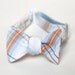 tangerine and sky blue plaid bow tie for the little guy