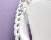 Lavender Rhapsody resin necklace, purple necklace, ultra modern, super skinny necklace , concentric circles, gifts fo her , gifts under 30