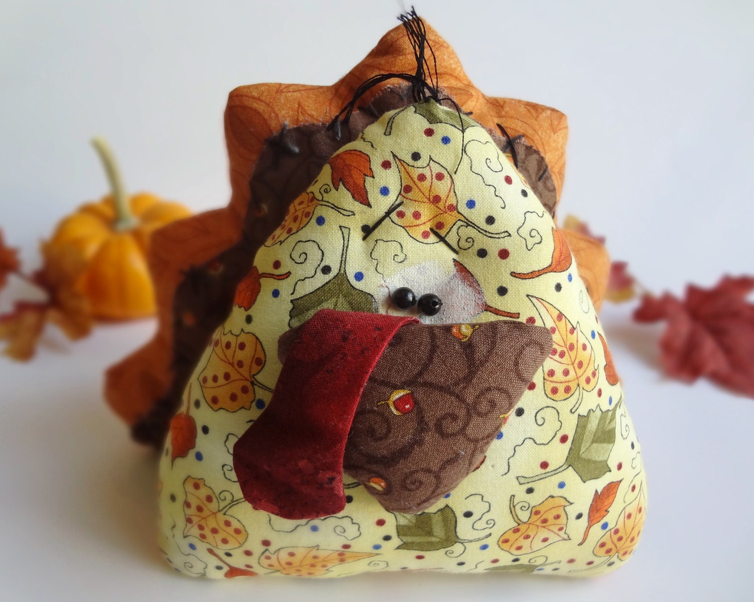 Handmade Turkey Shelf Sitter, Thanksgiving, Autumn, Harvest, Fall, Holiday, Seasonal, Primitive, October, November, Whimsical Soft Sculpture