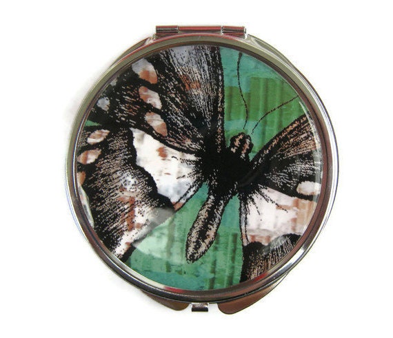 Butterfly Compact Mirror Pocket Mirror Large