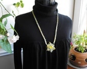 Aroma Pod Metal Free Tatted  Silk Lace and Needle Felted Aromatherapy Pendant Necklace