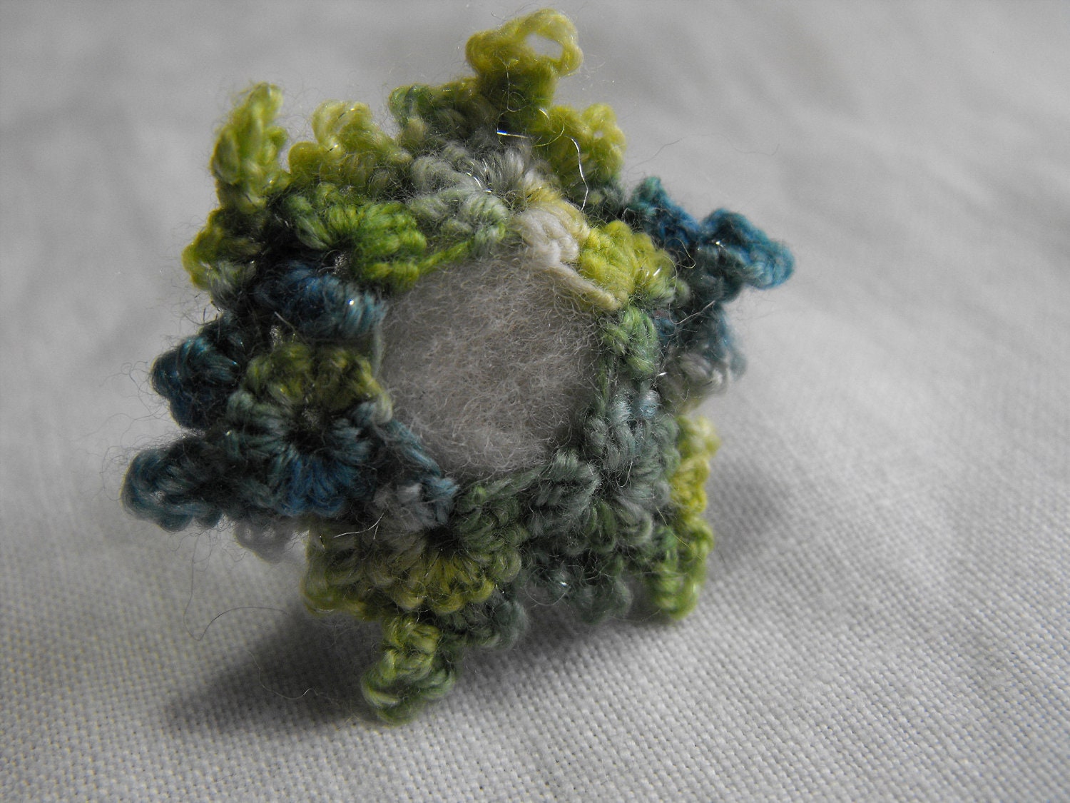 Adjustable Ring for larger fingers / Needle Tatted Lace AROMA POD Perfume / Aromatherapy Ring for conscious scent enjoyment