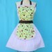 apron retro apron in CUPCAKE print ...... bakery theme cottage style shabby chic womens full apron from Lover Dovers