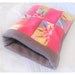 SUPER SALE Fleece Sleeping Pouch for Hedgehog And Other Small Animals - Grey and Pink